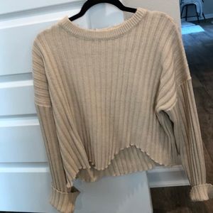 Cream ribbed sweater!